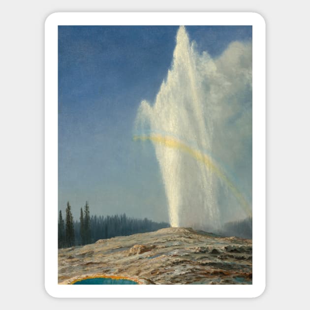 Old Faithful by Albert Bierstadt Sticker by Classic Art Stall